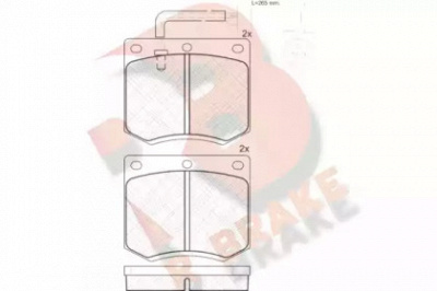 R BRAKE rb0402 -  Комплект тормозных колодок, дисковый тормоз